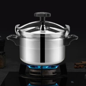 aluminum pressure cooker, 3l/4l/5l large capacity pressure cooker for gas stove induction cooker, explosion proof pressure canner with easy lock lid, fast cooking cookware (5l-22cm bottom))