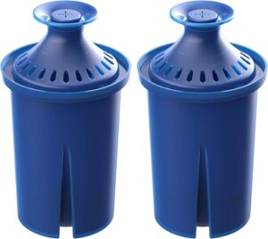 aqua crest water filter, intended for brita® elite® water filter, pitchers and dispensers, everyday, ultramax, metro+, xl and more, lasts 6 months, 2 pack