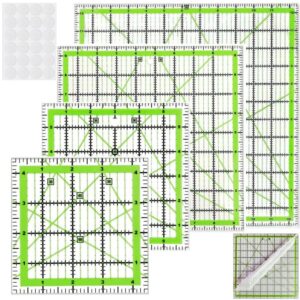 quilting rulers,4 square ruler quilting templates(4.5"x4.5", 6"x6", 9.5"x9.5", 12.5"x12.5"),quilting rulers acrylic rulers