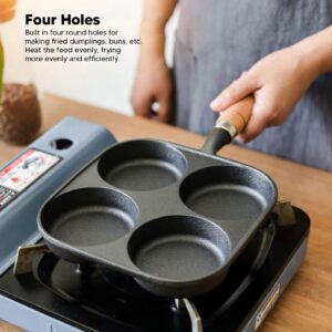 4 Cups Nonstick Egg Frying Pan, Egg Pan for Breakfast, Egg Burgers, Vegetable Patties, Pancakes, Nonstick Cookware Suitable for Gas Stoves, Induction Cookers