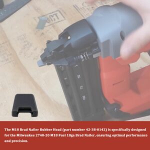 Follde 42-38-0142 Replacement Milwaukee M18 Brad Nailer Rubber Tip, 18ga Brad Nailer No-mar Pad, M18 No-Mar Tip Fits For Milwaukee 2740-20 M18 Fuel 18ga Brad Nailer, 5 Pcs