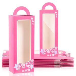 18 pack party boxes pink candy boxes party props pink gift bags party favor bags goodie bags party treat bags pink doll party favor boxes for cute girls women