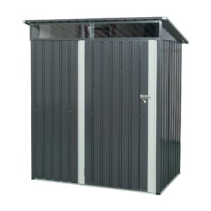 storage shed, 5x 3ft outdoor storage shed,with hinged door padlock utility tool shed storage house, for backyard garden patio lawn (grey)