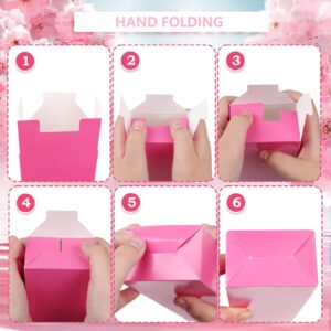 18 Pack Party Boxes Pink Candy Boxes Party Props Pink Gift Bags Party Favor Bags Goodie Bags Party Treat Bags Pink Doll Party Favor Boxes For Cute Girls Women