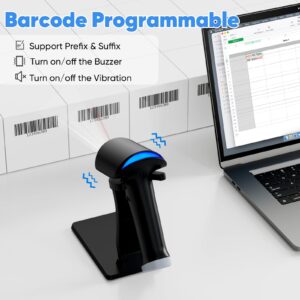 Topwise G1-B 1D 2D Wireless Barcode Scanner with Holder