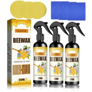 yg liankai 3pc natural micro-molecularized beeswax spray,beeswax furniture polish spray,original beeswax furniture polish,beeswax spray cleaner,furniture beeswax spray(120ml+sponge+cloth)