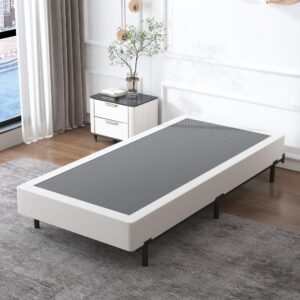 XINXINYAN Twin Box Spring 5 Inch High,Heavy Duty Mattress Foundation,Sturdy Metal Twin Box Spring Only with Fabric Cover Set, Easy Assembly, Noise Free