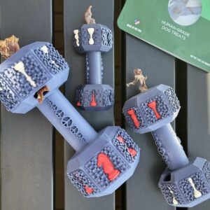 Moon Paws Dumbbells Dog Chew Toys for Aggressive Chewers for Mini Small Medium Large Breed