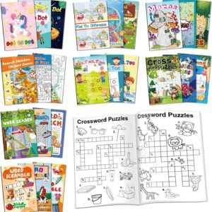 Kalysky 24 Mini Activity Books for Kids Party Favors ages 4-8 8-12,Fun and Challenges include Mazes, Dot to Dot,Word Search, Word Scramble and More for Goodie Bag Stuffer Classroom Activity