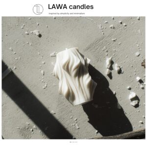 LAWA Cascading Wave Candle - Large Beautiful Handmade Pillar Scented Soy Wax Candle Elegant Bubble Aesthetic Candle Housewarming Gift Home Room Shelf Decor Idea White (Small)