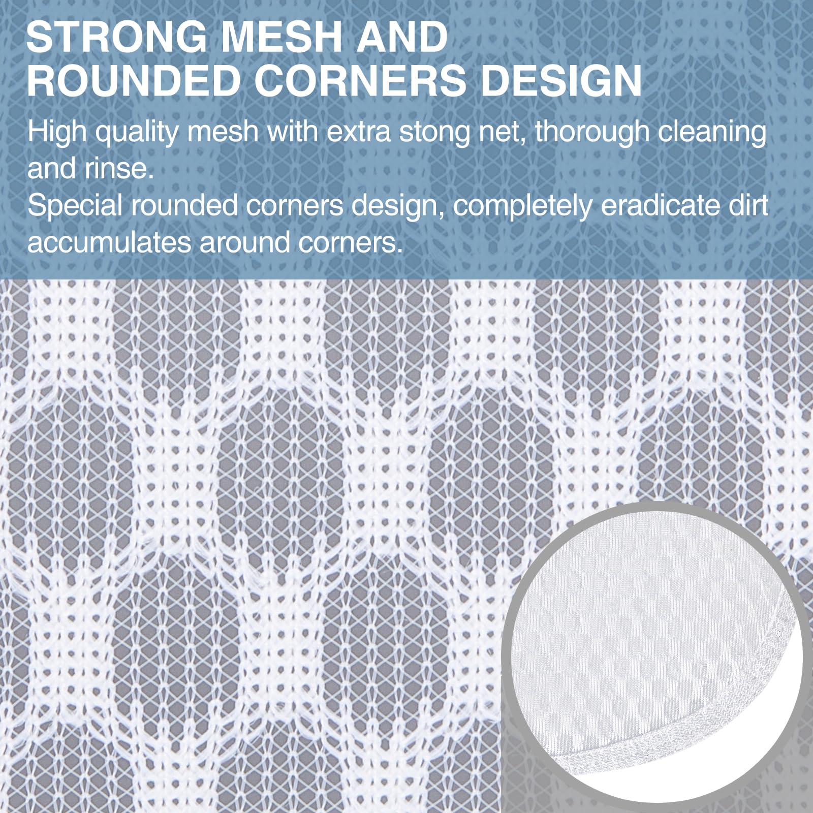 3 pcs Durable Honeycomb Mesh Laundry Bags for Delicates 12" x 15" (3 Medium)