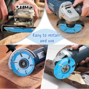 Wood Carving Disc, 6 Teeth Stump Grinder, Tungsten Steel Angle Grinder Stump Grinder Teeth, Arc Blade and Flat Blade Optional (9cm Diameter 1.6cm Thickness 1.5cm Tooth Length)