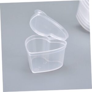 CORHAD 25 pcs Heart Shape Transparent Storage Boxes with Lids Sundries Organizer Sealing Case for Jewelry Candy and Items