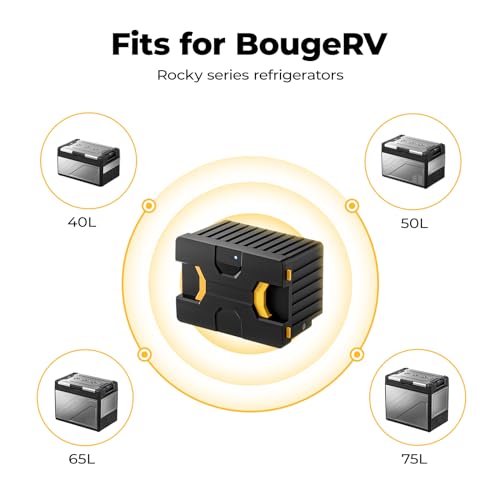 BougeRV (Upgrade) 173Wh Detachable Battery for 12 Volt Dual Zone Refrigerator, Specially equipped CRD/ED series dual-zone car refrigerator (Adapter not included