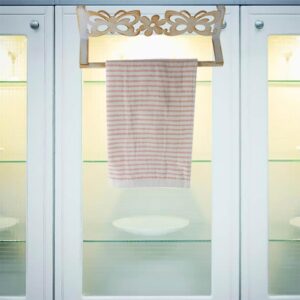 Kitchen Towel Holder Over Door Towel Rack Cabinet Towel Holder Kitchen Towel Rack for Dish Towel Hand Towel Bathroon Doors