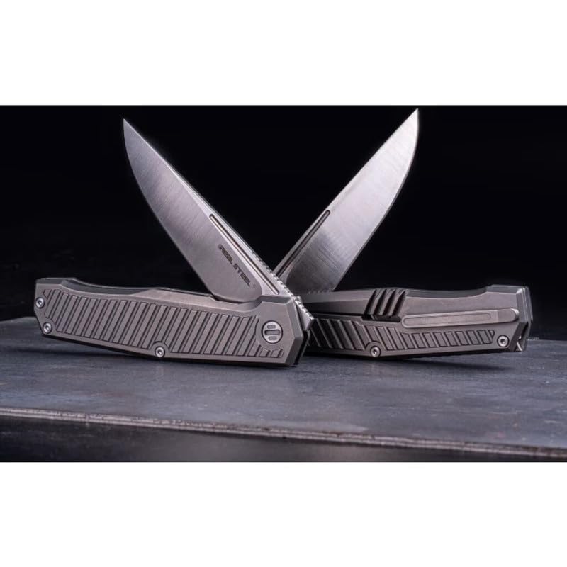 Real Steel Rokot Premium Pocket Knife - S35VN Blade & TC-4 Handle-Perfect for Everyday Tasks - Titanium