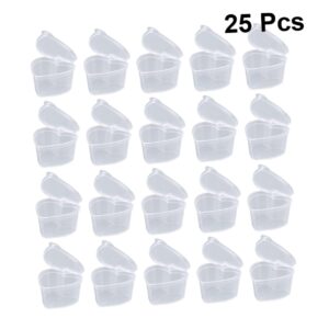 CORHAD 25 pcs Heart Shape Transparent Storage Boxes with Lids Sundries Organizer Sealing Case for Jewelry Candy and Items