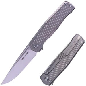 real steel rokot premium pocket knife - s35vn blade & tc-4 handle-perfect for everyday tasks - titanium