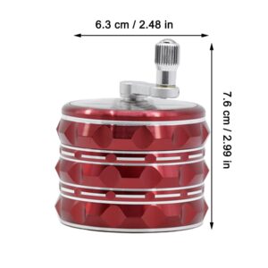 Aluminum Spice Grinder Multipurpose Metal Spice Mill with Stash Jar otable Large Grinder With Clear Top Cover red for Spice(Red)