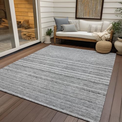 Addison Rugs Chantille ACN598 Gray 2'6" x 3'10" Indoor Outdoor Area Rug, Easy Clean, Machine Washable, Non Shedding, Bedroom, Living Room, Dining Room, Kitchen, Patio Rug