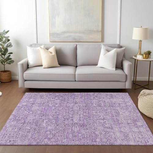 Addison Rugs Chantille ACN611 Lilac 8' x 10' Indoor Outdoor Area Rug, Easy Clean, Machine Washable, Non Shedding, Bedroom, Living Room, Dining Room, Kitchen, Patio Rug