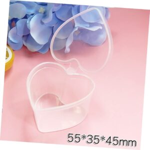 CORHAD 25 pcs Heart Shape Transparent Storage Boxes with Lids Sundries Organizer Sealing Case for Jewelry Candy and Items