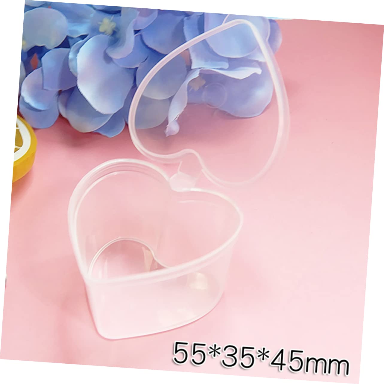 CORHAD 25 pcs Heart Shape Transparent Storage Boxes with Lids Sundries Organizer Sealing Case for Jewelry Candy and Items