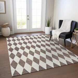 Addison Rugs Chantille ACN578 Brown 8' x 10' Indoor Outdoor Area Rug, Easy Clean, Machine Washable, Non Shedding, Bedroom, Living Room, Dining Room, Kitchen, Patio Rug