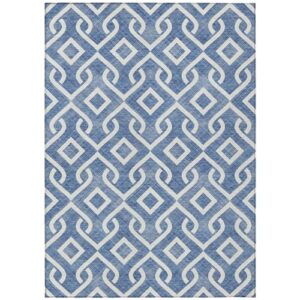 addison rugs chantille acn621 blue 2'6" x 3'10" indoor outdoor area rug, easy clean, machine washable, non shedding, bedroom, living room, dining room, kitchen, patio rug