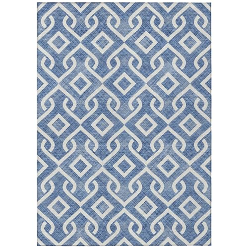 Addison Rugs Chantille ACN621 Blue 2'6" x 3'10" Indoor Outdoor Area Rug, Easy Clean, Machine Washable, Non Shedding, Bedroom, Living Room, Dining Room, Kitchen, Patio Rug