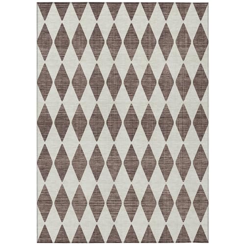 Addison Rugs Chantille ACN578 Brown 8' x 10' Indoor Outdoor Area Rug, Easy Clean, Machine Washable, Non Shedding, Bedroom, Living Room, Dining Room, Kitchen, Patio Rug