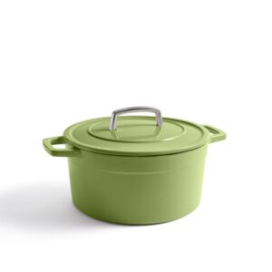 martha by martha stewart 5 qt enameled cast iron dutch oven w/lid - bay leaf