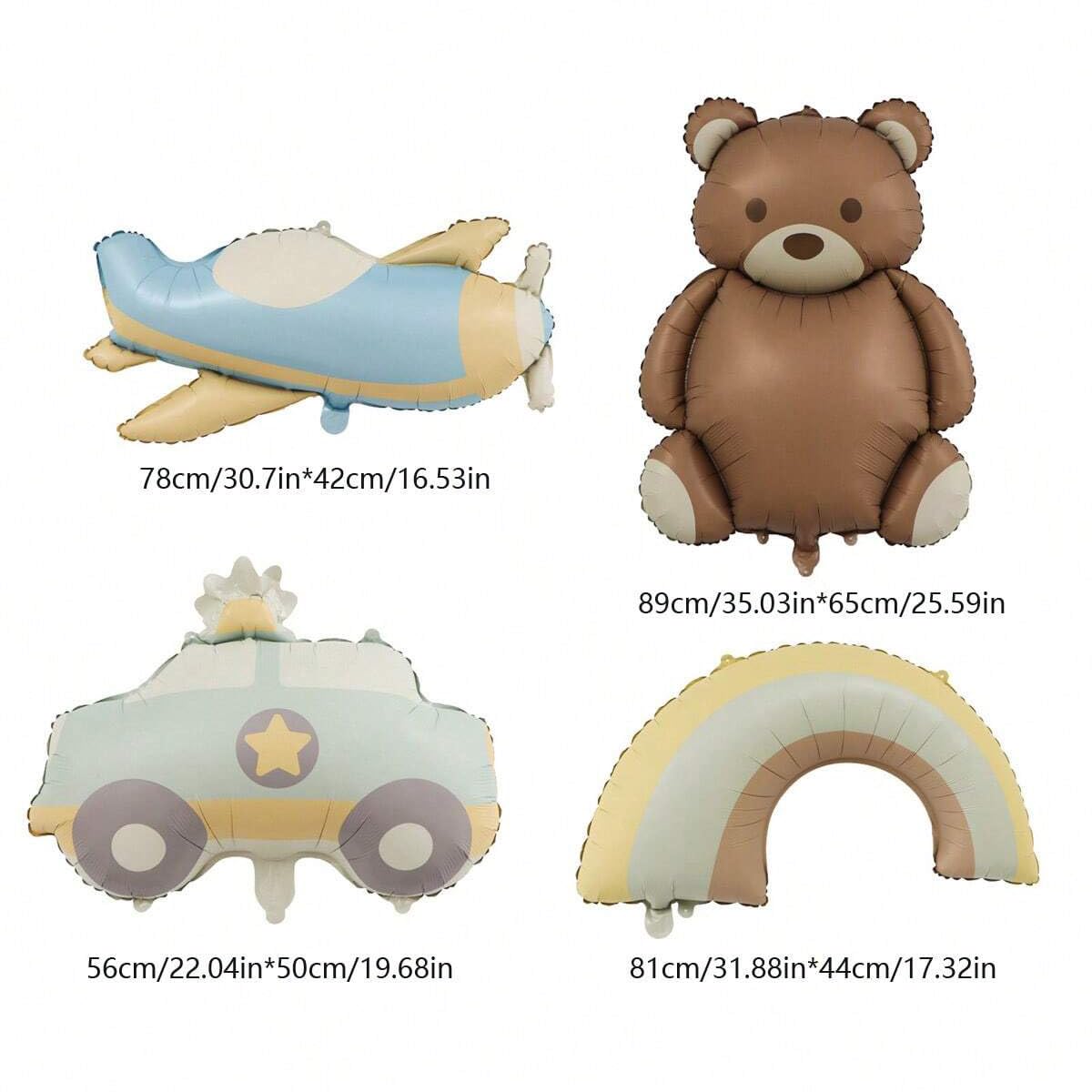 Matte bear Animal balloon Decorations Birthday Balloons Foil Balloons teddy bear balloons for baby shower Jungle Woodland Animal Farm Safari Zoo Theme Birthday Party Decoration