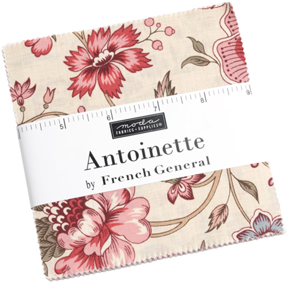 Antoinette Charm Pack by French General; 42-5" Precut Fabric Quilt Squares