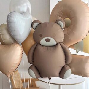 Matte bear Animal balloon Decorations Birthday Balloons Foil Balloons teddy bear balloons for baby shower Jungle Woodland Animal Farm Safari Zoo Theme Birthday Party Decoration