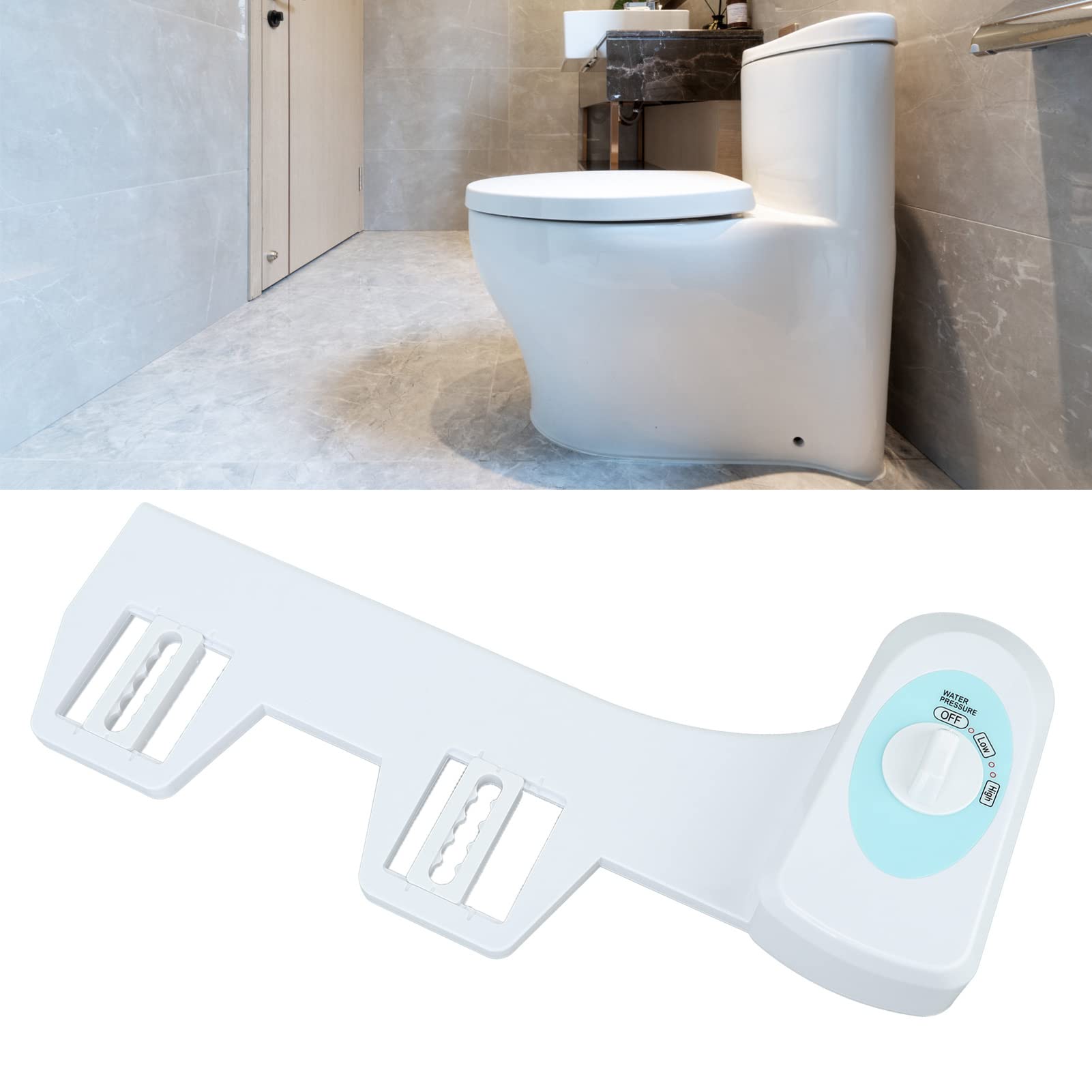 LiebeWH Bidet Toilet Attachment, Bidet Toilet Attachment, Toilet Bidet Adjust Bidet Toilet Accessories with Smart Flushing Device Toilet Self Wash Sprayer for Men Women Children Elderly