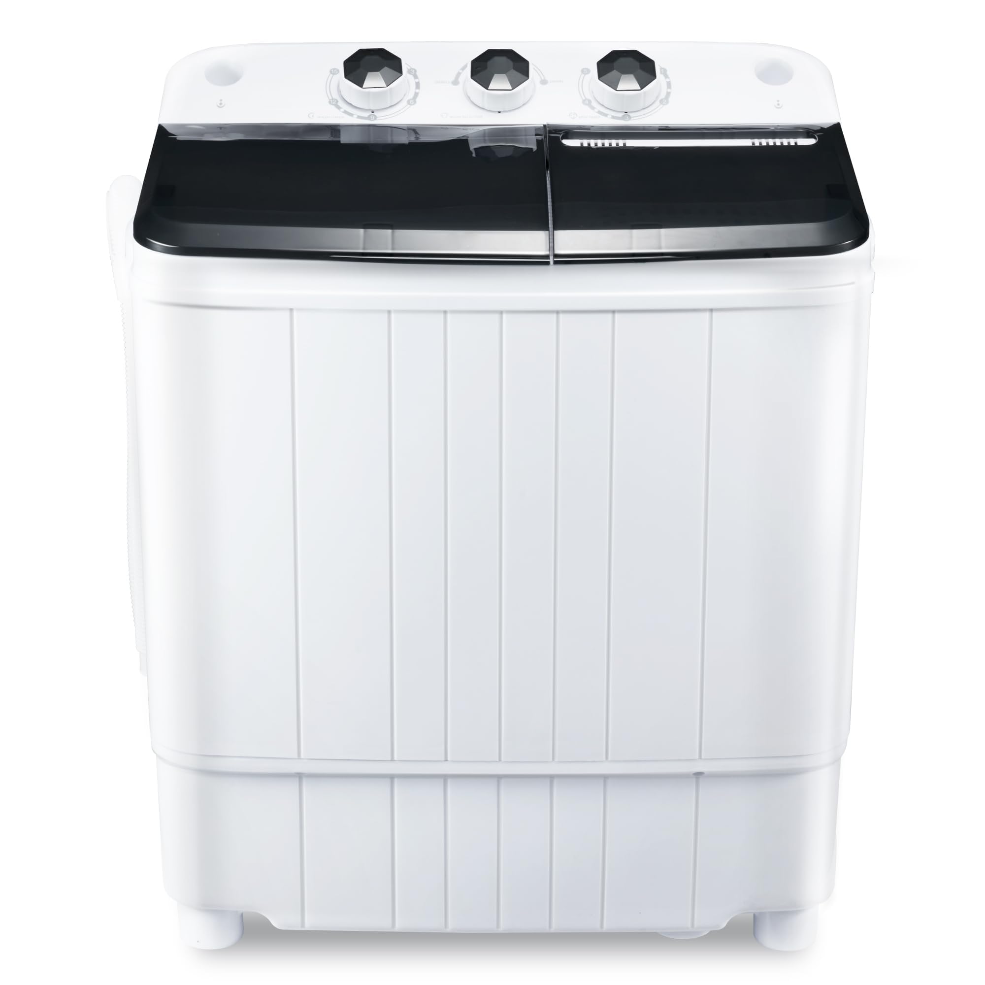 Portable washers 17.6LBSCompact Washing Machine and Spinner Twin Tub Washer and Dryers for Home Apartment Dorms,BLACK…