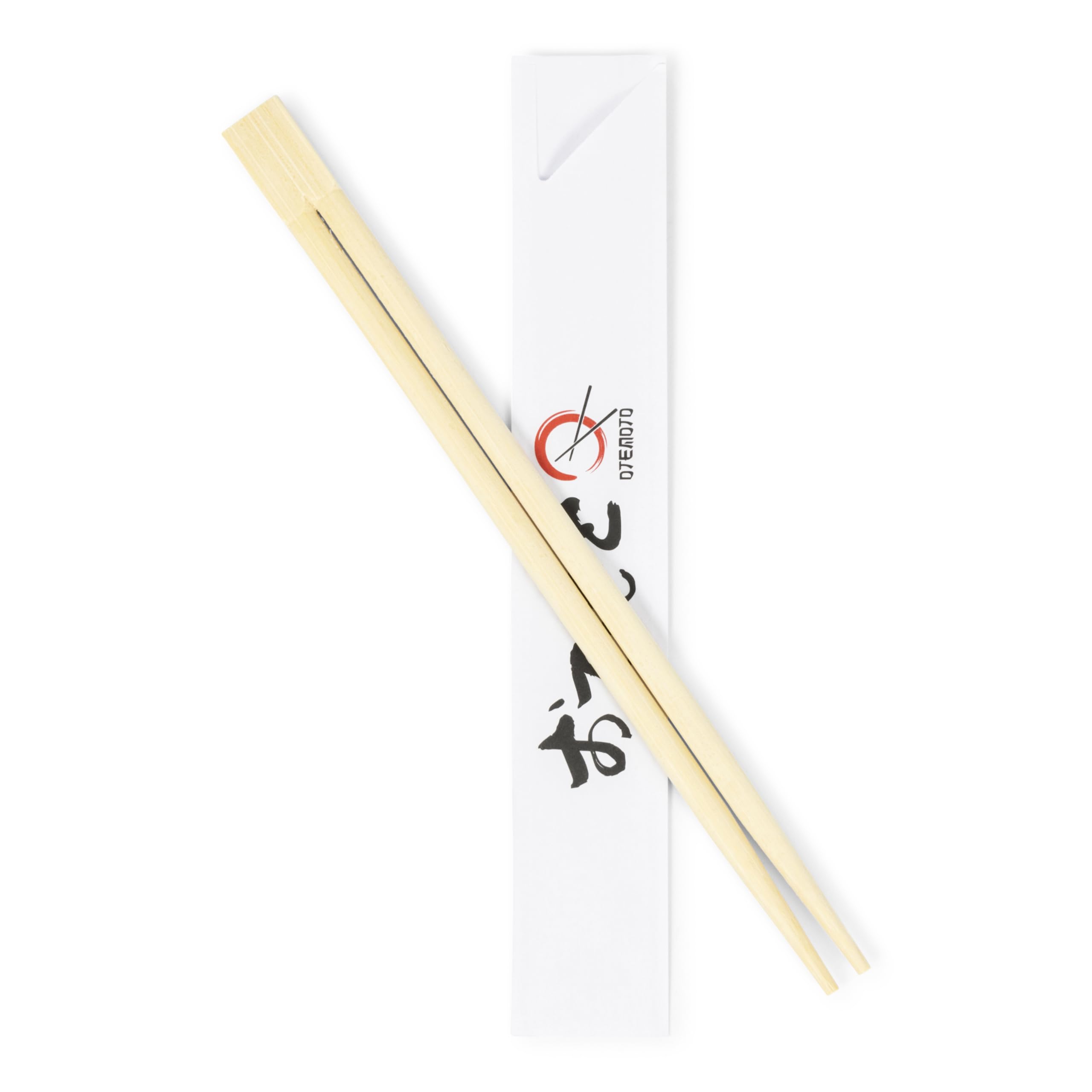 OTEMOTO 100 Disposable Chopsticks | Paper sleeve | Bamboo Wooden Chop sticks - Bamboo Chopstick Bulk - Disposable Utensils Premium Quality - (50 Pairs)