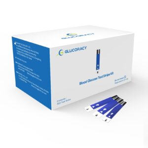 glucoracy 300 counts blood glucose test strips, only works with glucoracy g-425-2 blood sugar monitor, self diabetes blood glucose home monitoring, 6 vials 50 pieces per vial