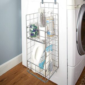 over the washing machine rack - hanging storage for cleaning supplies