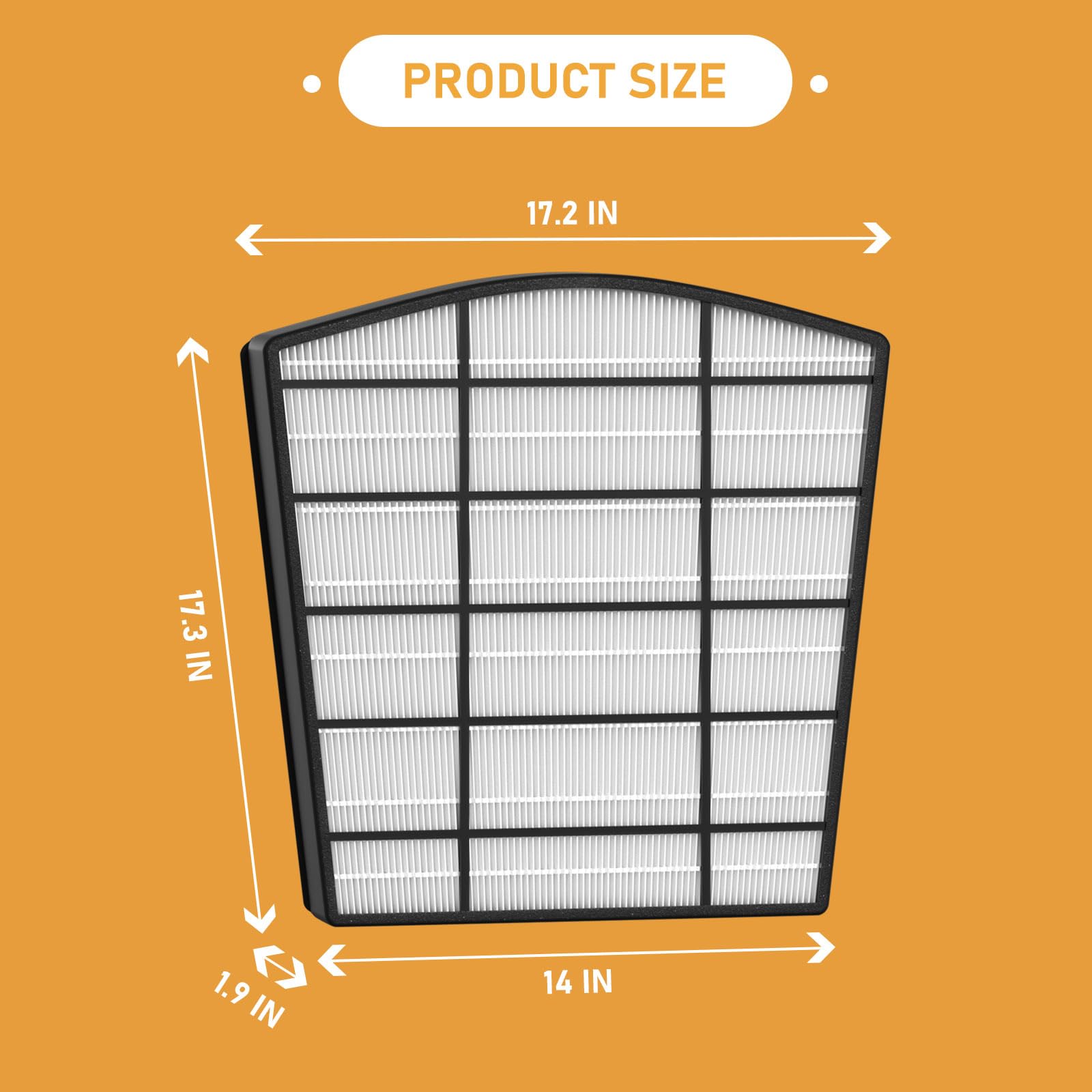 Allisfresh HP800 HEPA Filter Replacement Set Compatible with Hunter HP800 Multi Room Large Console Air Cleaner Purifier, Part Number H-HF800-VP H-PF800, 1 HEPA Filter and 4 Carbon Pre-Filter