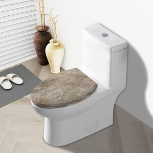 Elongated Toilet Seat Ceramic Floor Tiles Wall Tiles Natural Marble High Granite Surface For Resin Toilet Seat Quietly Slow Close with Quick-Release Hinges Toilet Seat with Cover Easy to Clean Install