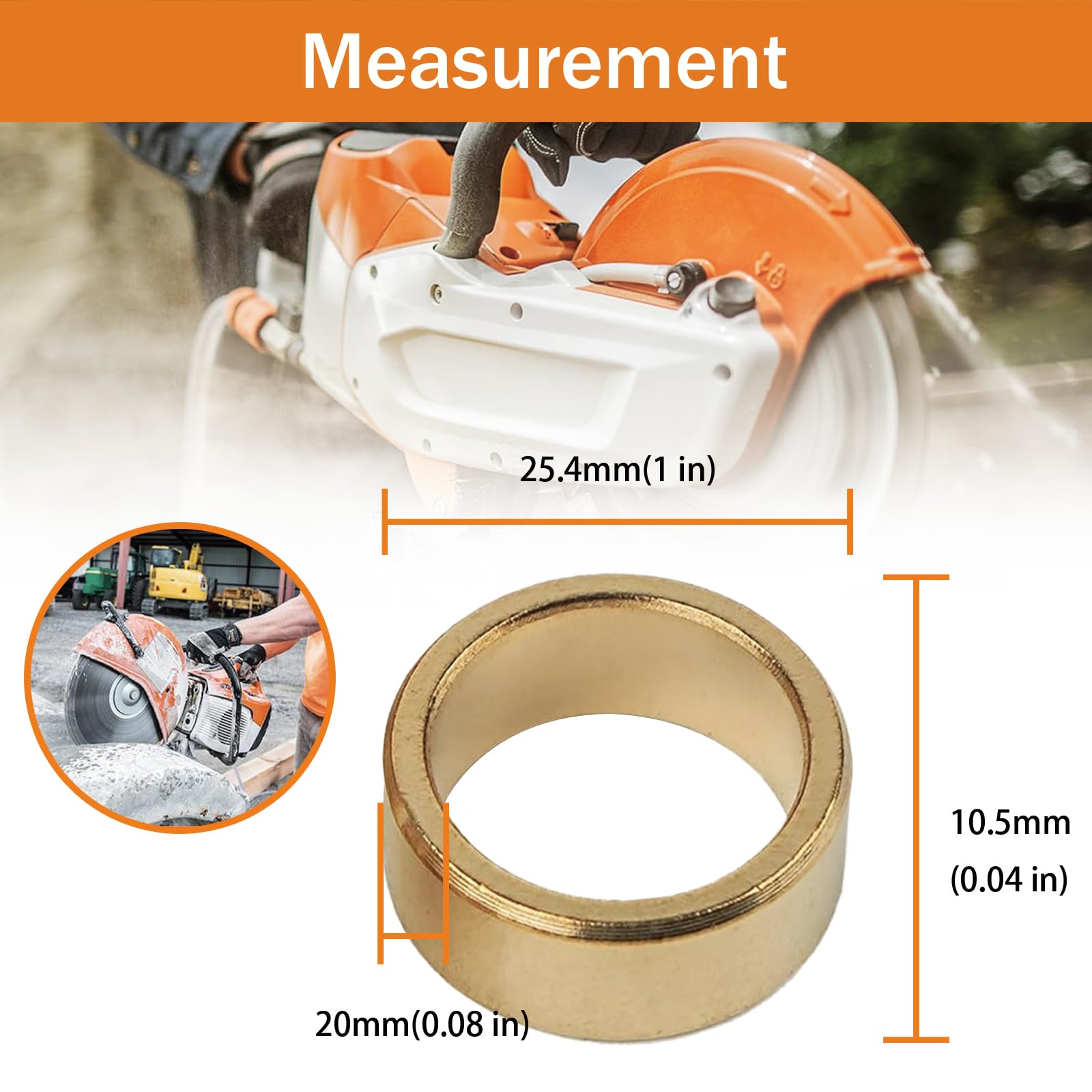 GOMADEIT 5 Pack Saw Blade Arbor Adapter fits for Stihl TS350 TS360 TS400 TS420 TS460 TS760 TS700 TS800 Saw Blade Arbor Adapter Reducer Ring 20mm