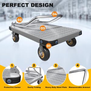 Folding Platform cart Dolly cart Push Cart Dolly Moving Platform (2000LBS(36X24 INCH))