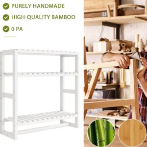 Galood Bathroom Organizers and Storage Towel Racks for Bathroom,3-Tier Wall Shelf Over Toilet Storage Multifunctional Adjustable Towel Holder Floating Shelves (White)