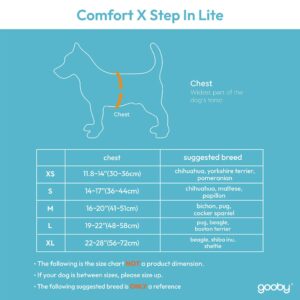 Gooby Comfort X Step in Lite Dog Harness - Choke Free, Escape Free with Light Breathable Mesh - Step in Dog Harness for Small and Medium Dogs - Quick Release Buckle, Metal D-Rings - Black, Large