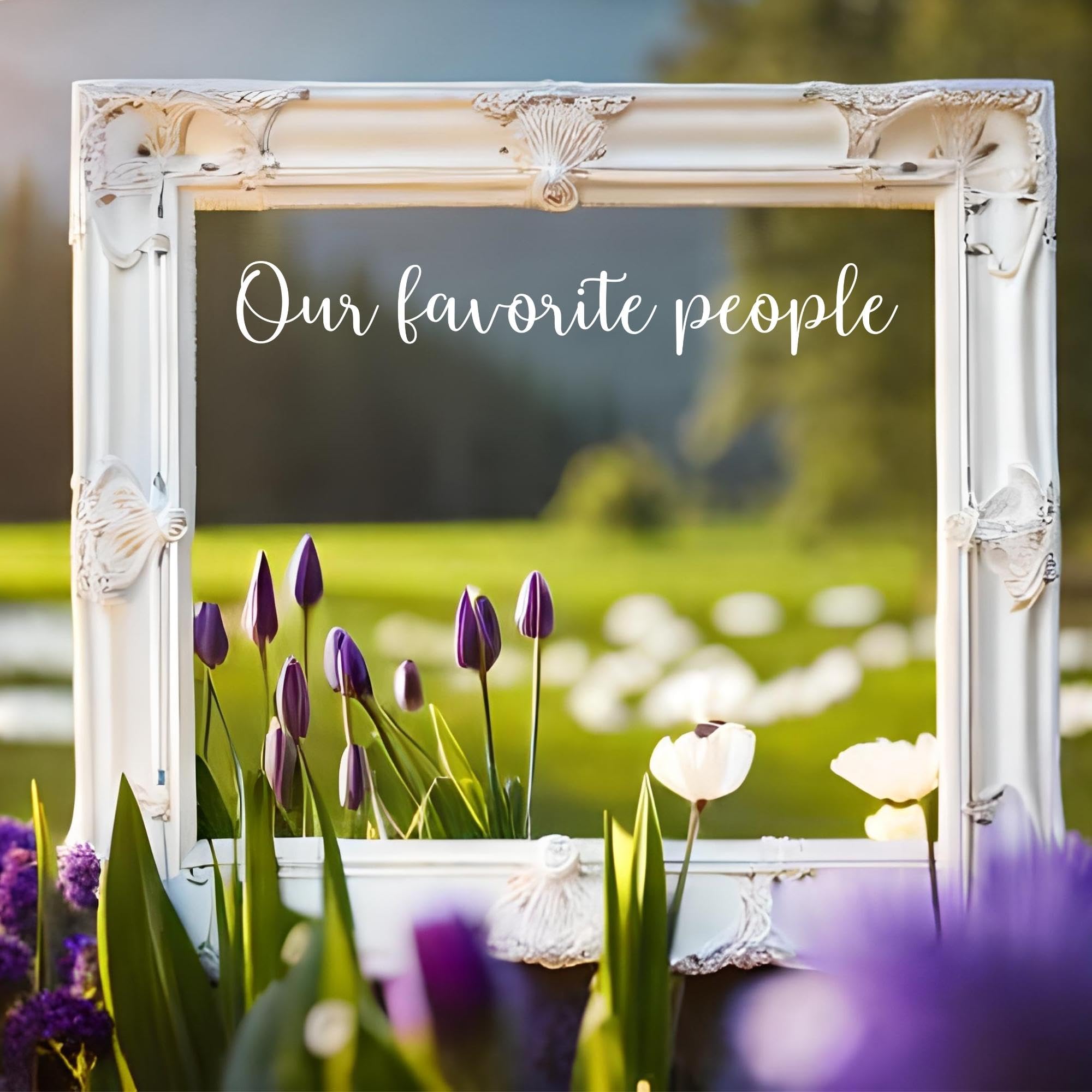 Our Favorite People Sticker (18" x 3") - Wedding Seating Chart Decal - Wedding Sign Decor Wedding Decals - Seating Chart Mirror Decal