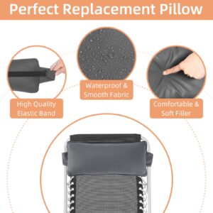 AkiiGer Head Pillow for Recliner Lounge Chair, Zero Gravity Chair Pillow Replacement, Removable pillowcase/Elastic Band