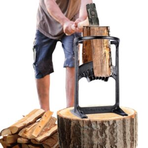 COICOTTC Kindling Splitter XL, One-Piece Kindling Log Splitter, Heavy Duty Cast Iron Firewood Kinding Splitter, Dia. 10.2",18Lbs.