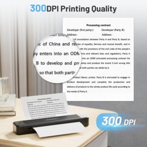 Phomemo Portable Printers Wireless for Travel, [Upgrade] P831 Inkless Thermal Transfer Portable Printer Support 8.5'' x 11'' US Letter Regular Copy Paper, Compatible with Phone & Laptop, 300DPI